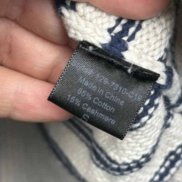 Jenni Kayne Cotton Cashmere Sweater Striped Women’s Small - Picture 4 of 7
